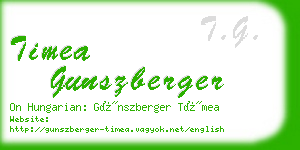 timea gunszberger business card